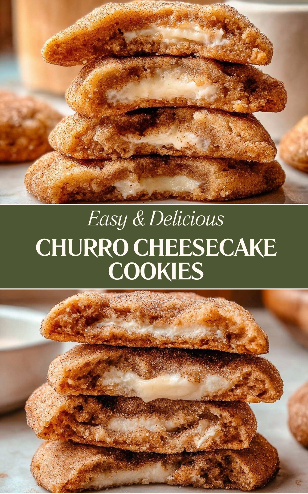 Churro Cheesecake Cookies