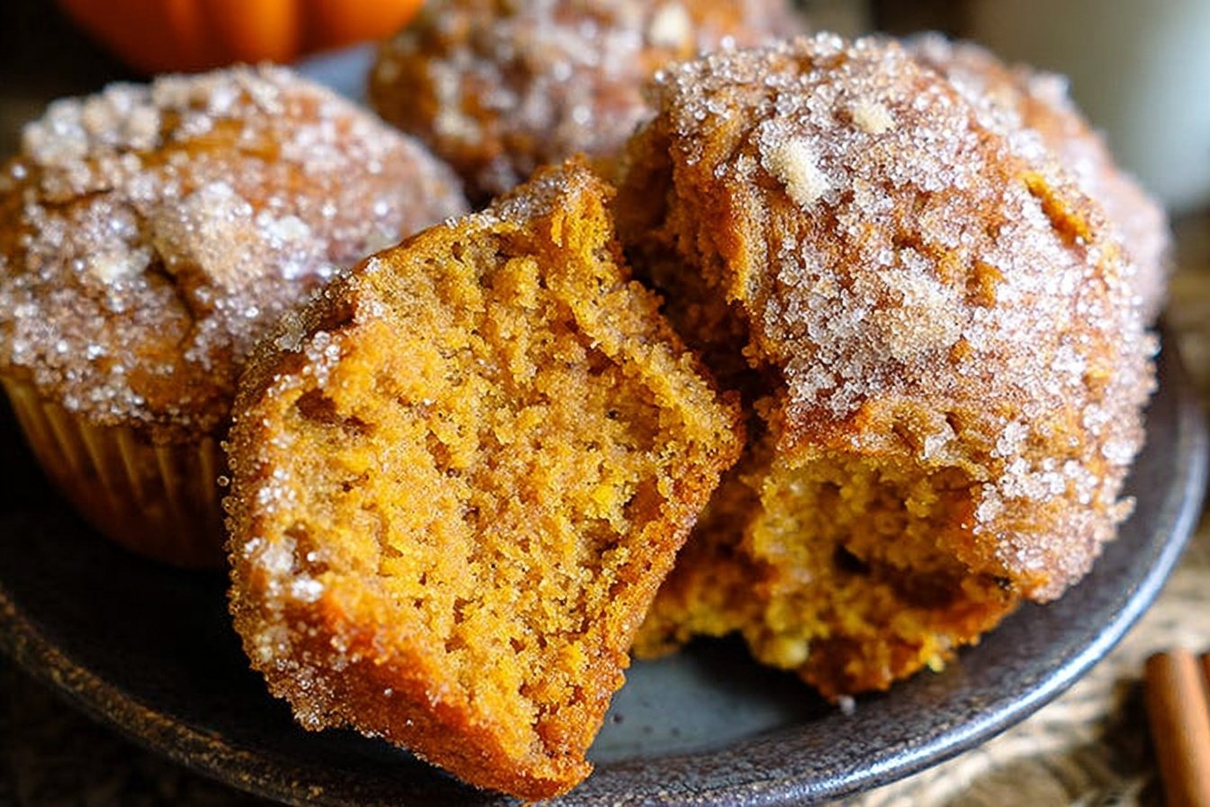 Mini Cinnamon Sugar Pumpkin Muffins 6 Cinnamon Sugar Pumpkin Muffins