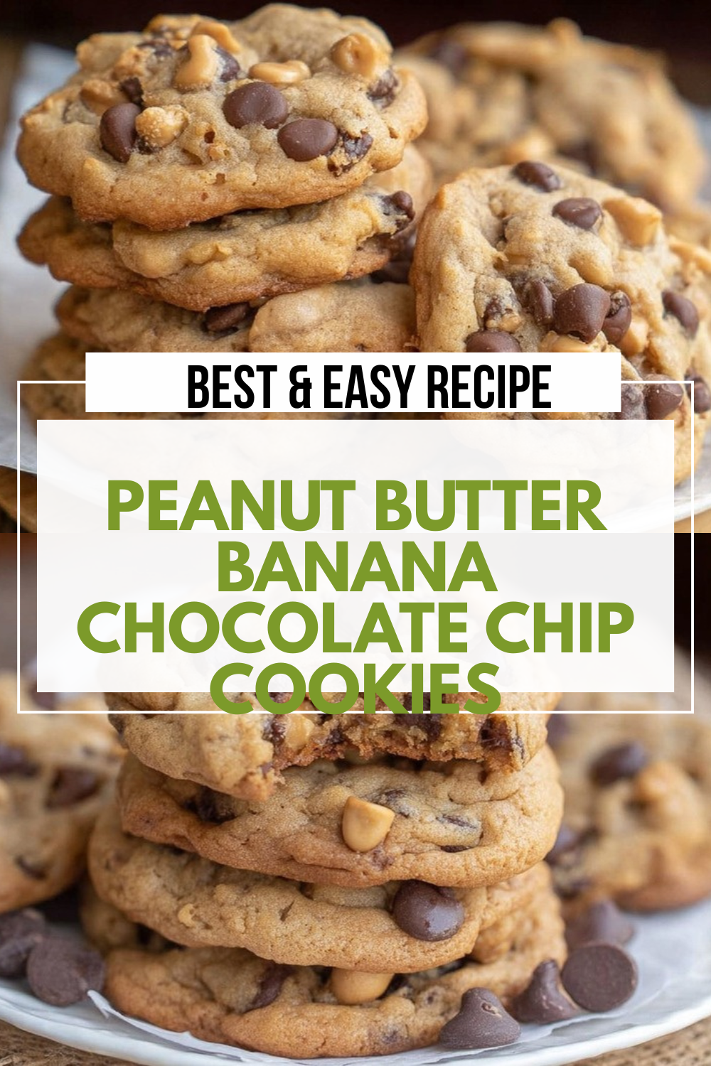 Peanut Butter Banana Chocolate Chip Cookies