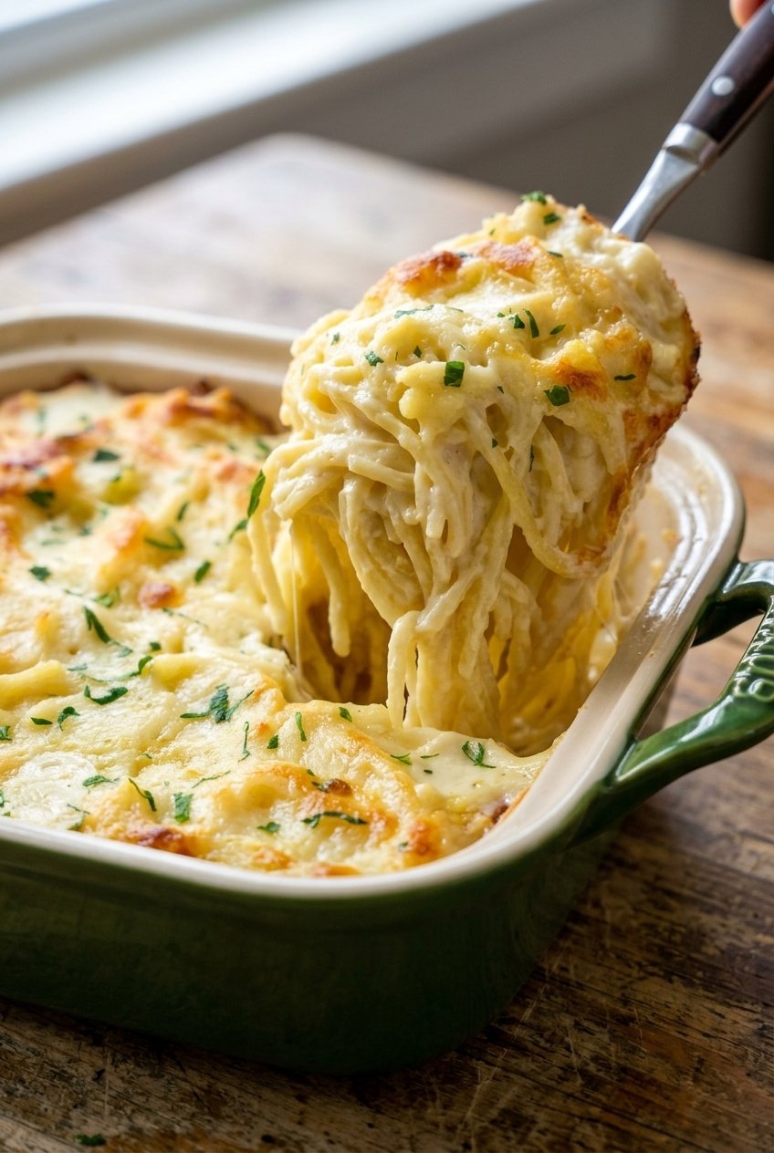 Alfredo Baked Spaghetti Recipe 6 Alfredo Baked Spaghetti