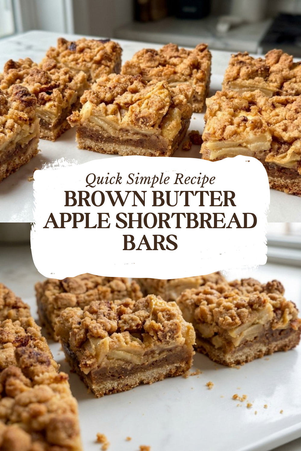 Brown Butter Apple Shortbread Bars