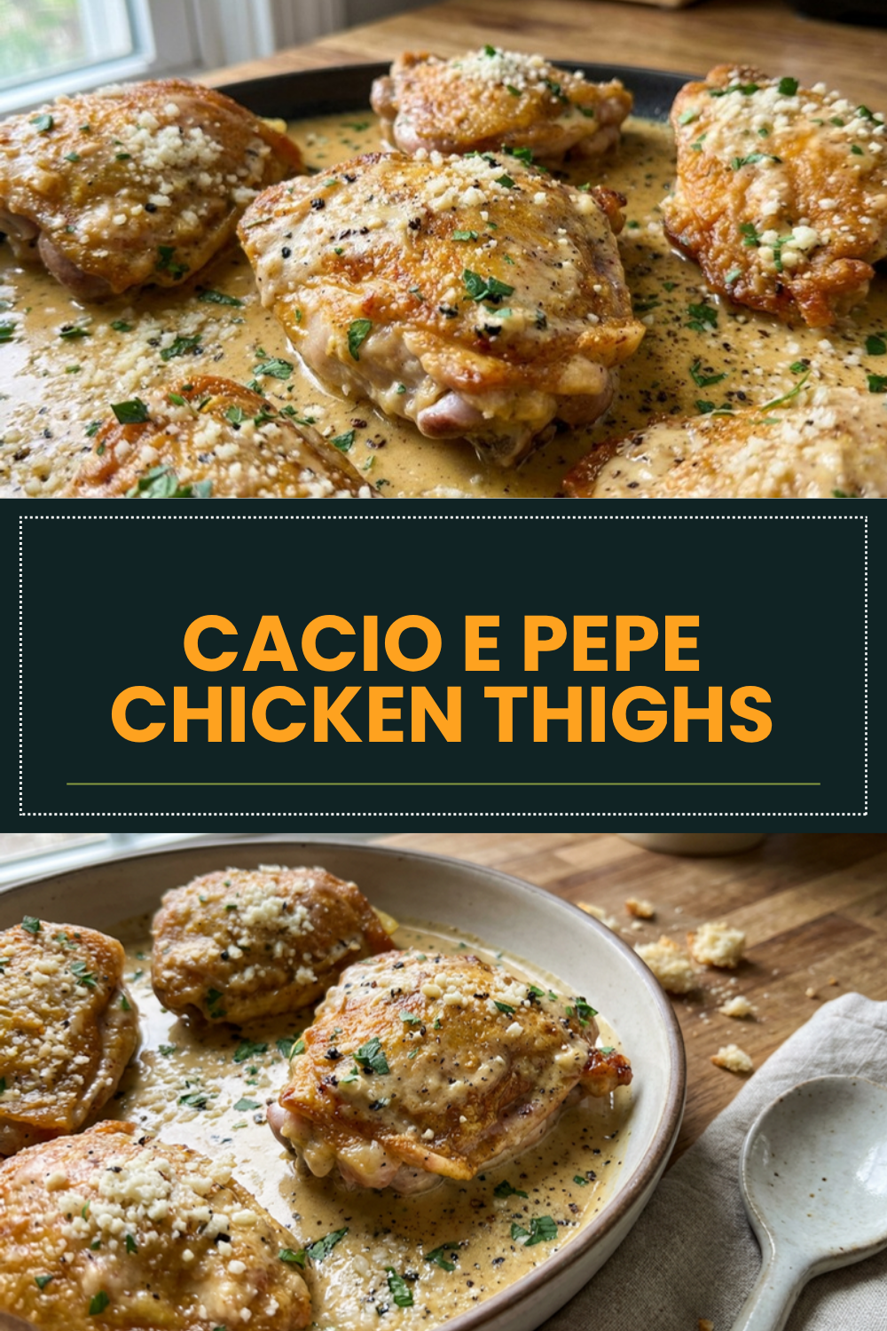 Crispy Cacio E Pepe Chicken Thighs Recipe 7 Cacio E Pepe Chicken Thighs