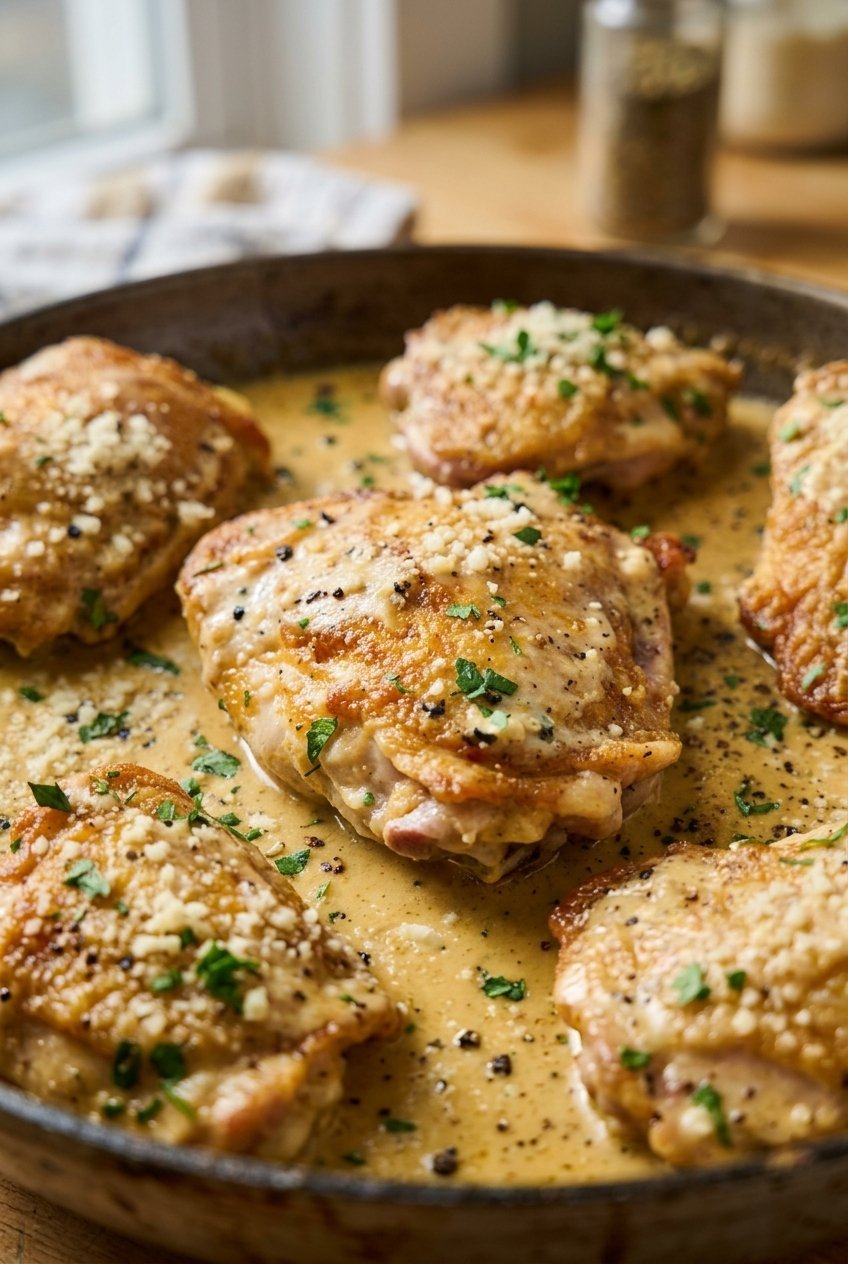 Crispy Cacio E Pepe Chicken Thighs Recipe 6 Cacio E Pepe Chicken Thighs
