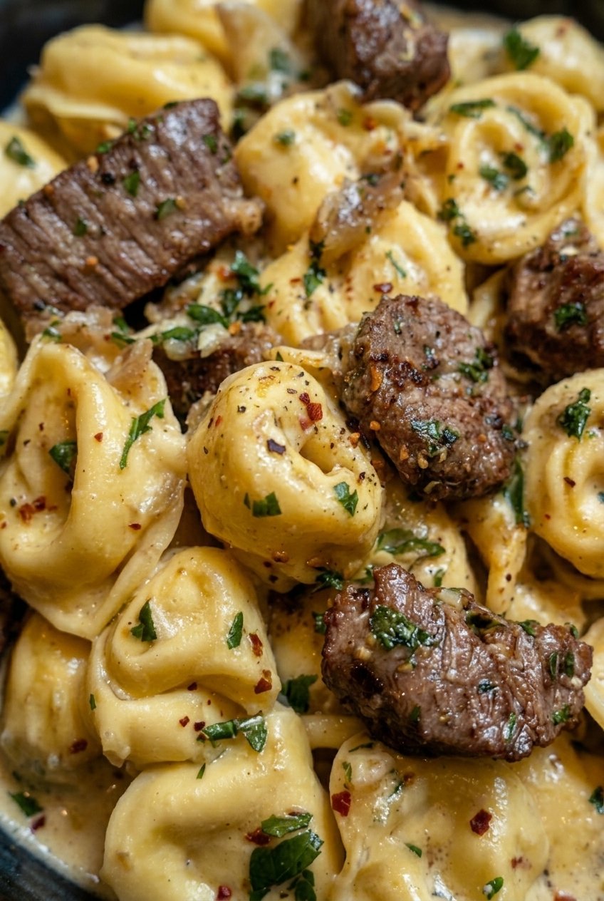 Easy Garlic Parmesan Steak Tortellini Recipe 6 Garlic Steak Tortellini