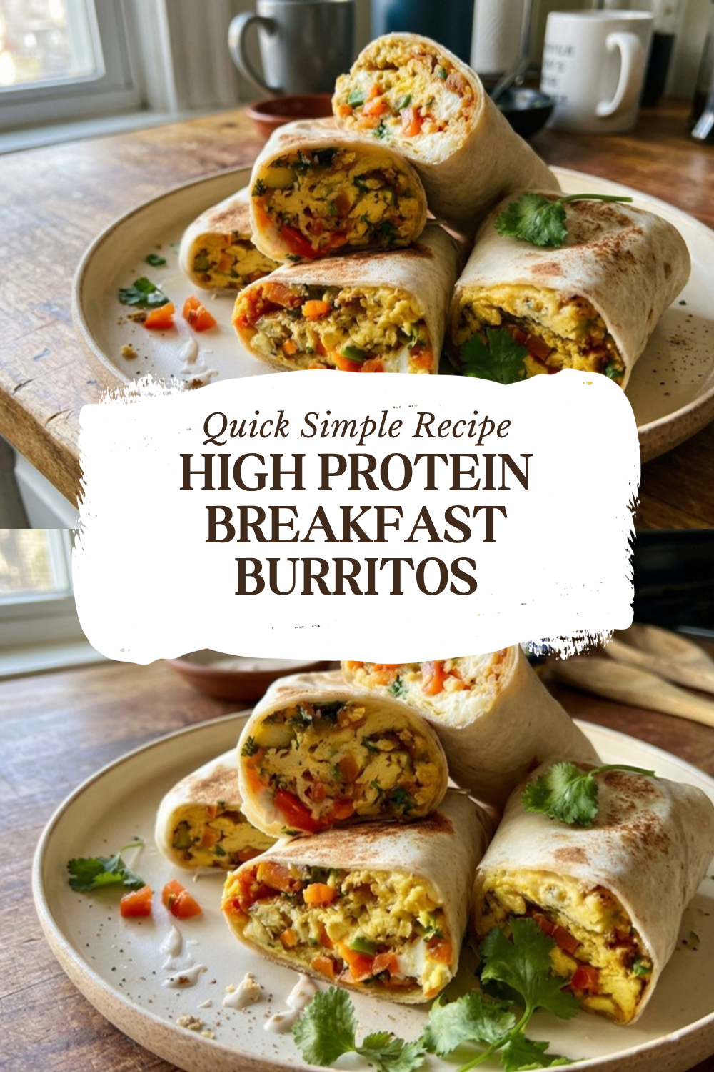 High Protein Breakfast Burritos