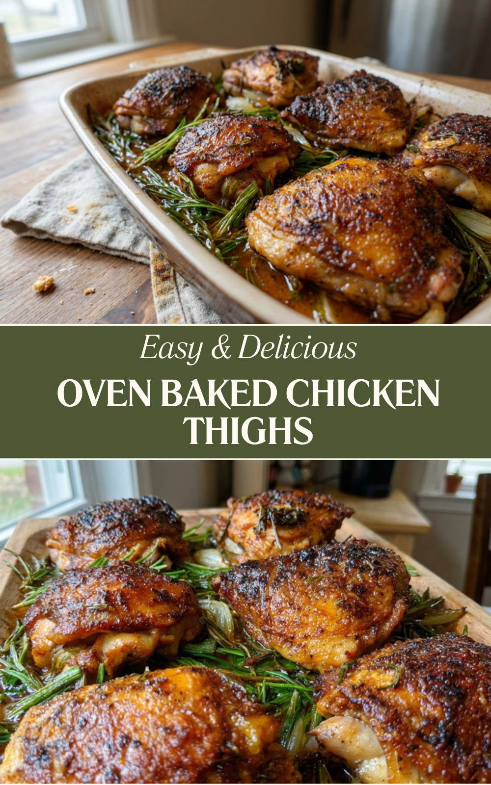Oven Baked Chicken Thighs
