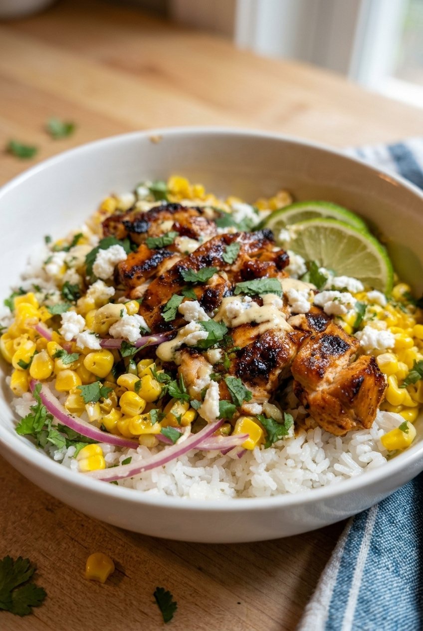 Street Corn Chicken Rice Bowl Recipe 6 Street Corn Chicken Rice Bowl